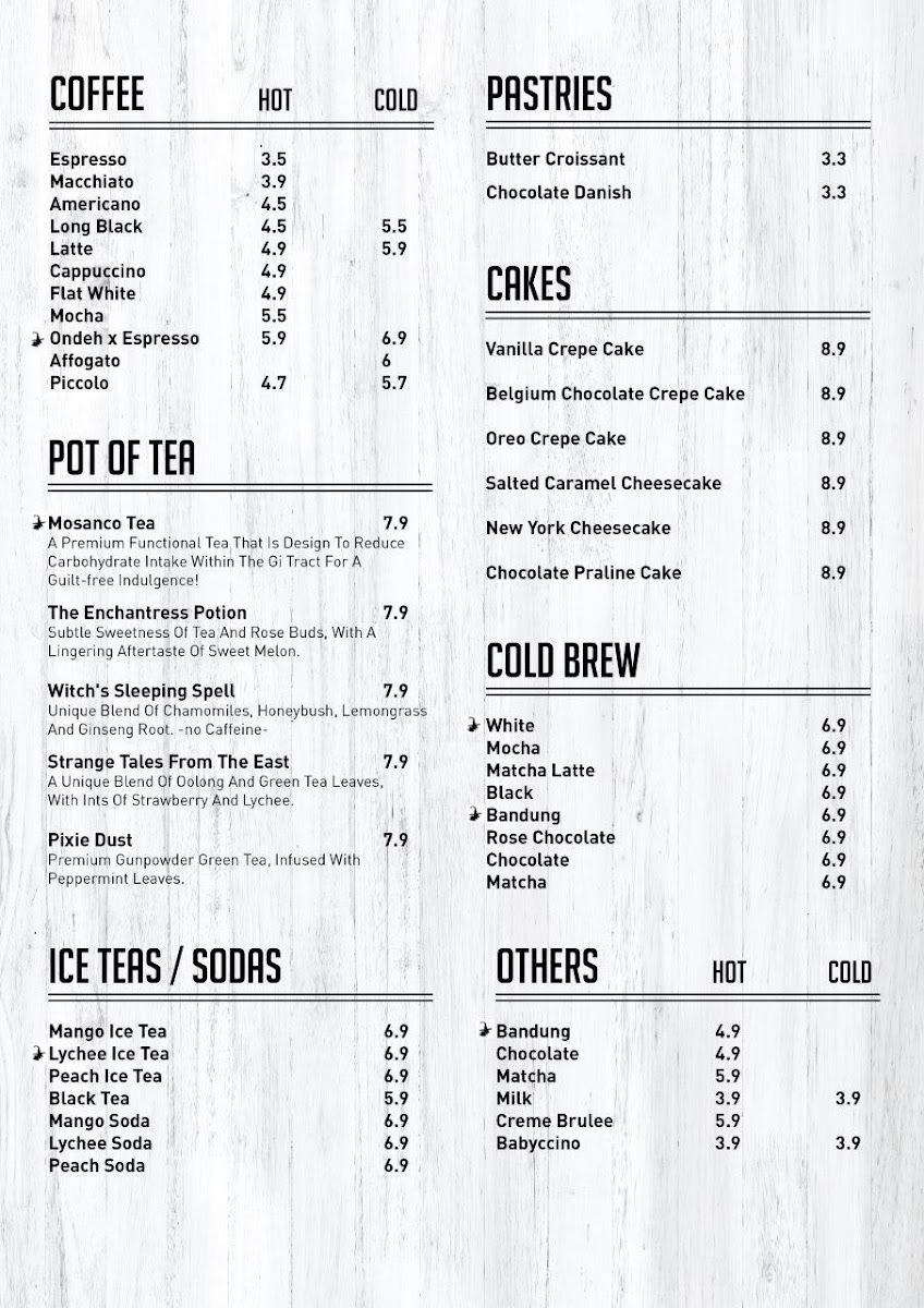 Menu Enchanted Cafe Rangoon Road-3